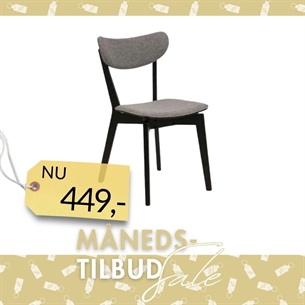 Roxby Spisebordsstole | Grå stof med sort stel